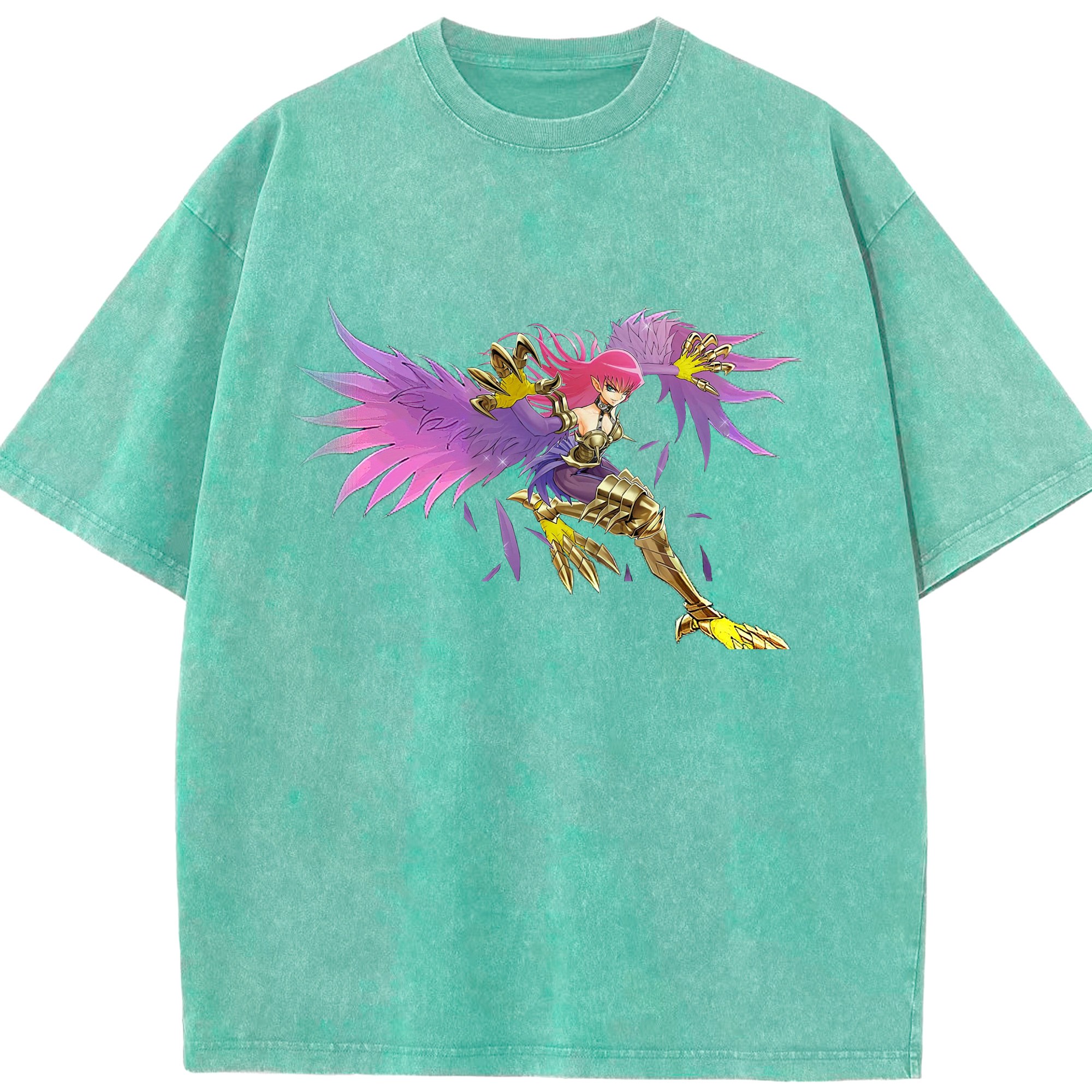 （画像用） 遊☆戯☆王 Yu-Gi-Oh! 綿100% ヴィンテージ風 半袖Tシャツ（フロントプリント）